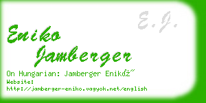 eniko jamberger business card